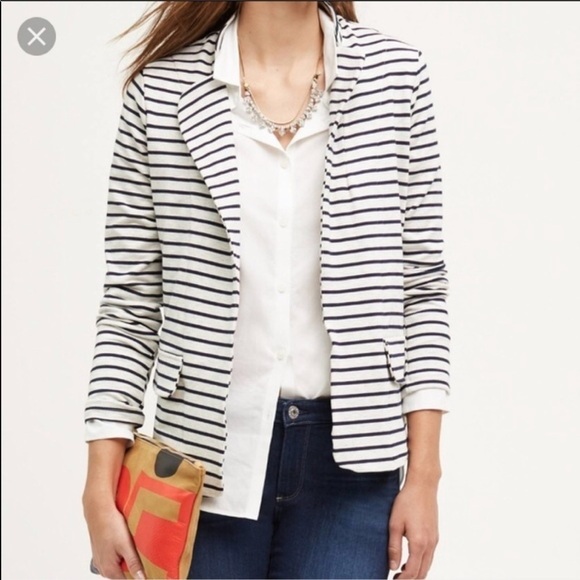 Anthropologie Dolan Gray Striped Blazer Small - Picture 2 of 2